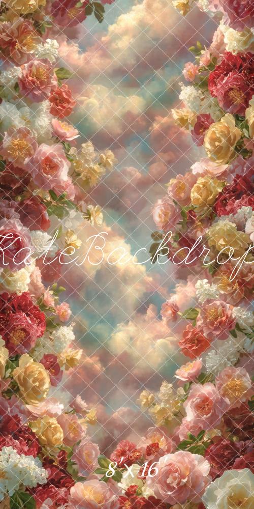 Kate Sweep Flower Pastel Clouds Backdrop Designed by GQ - Image 2