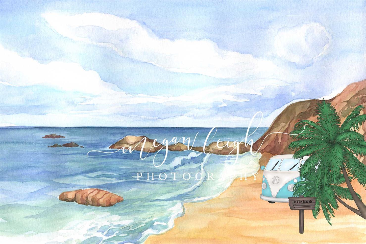 Kate Beach Summer Children Backdrop Designed by Megan Leigh Photography