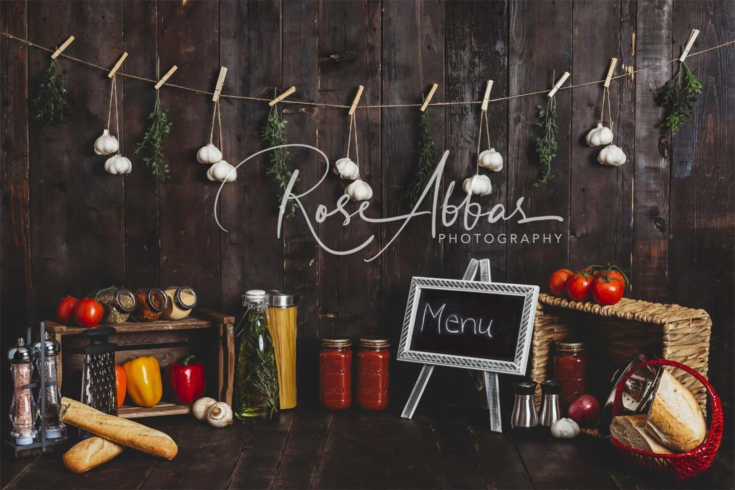 Kate Cake Smash Wood Kitchen Backdrop Designed By Rose Abbas - Image 2