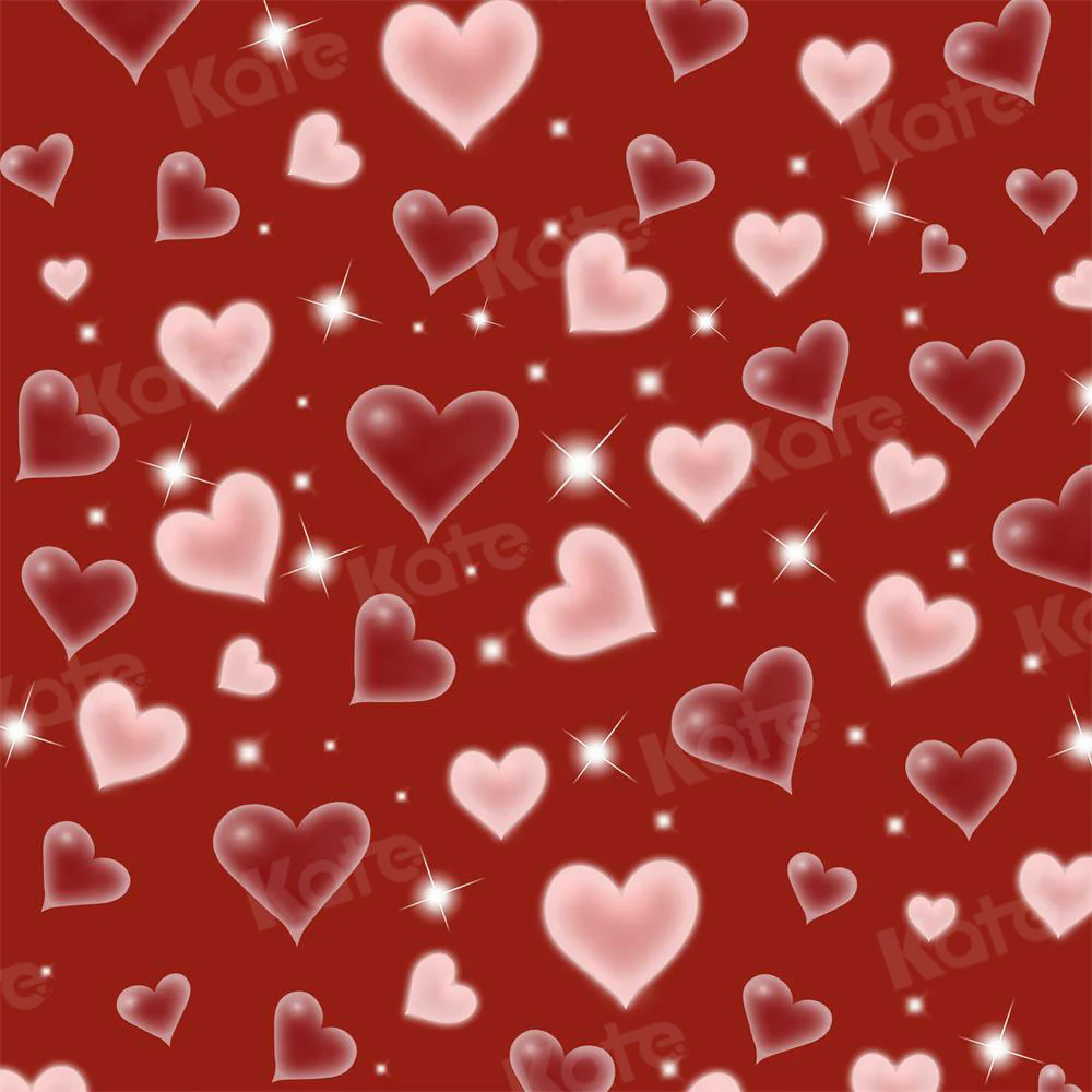 Kate 90s Valentine's Day Red Sweet Heart Love Backdrop for Photography - Image 5