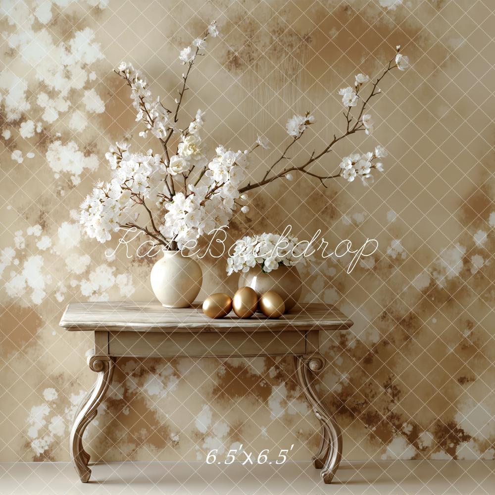 Kate Abstract Floral Beige Backdrop Designed by Mini MakeBelieve - Image 2