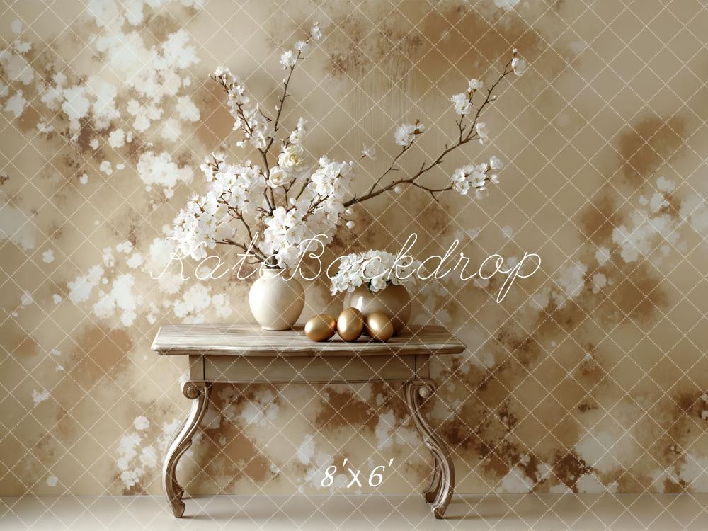 Kate Abstract Floral Beige Backdrop Designed by Mini MakeBelieve - Image 3