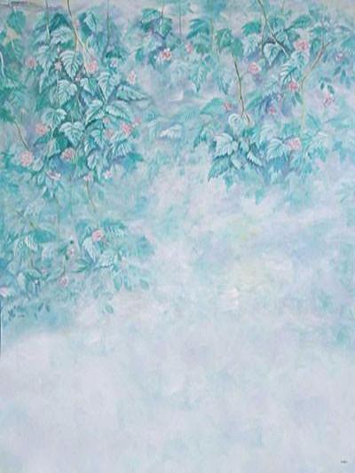 Kate Abstract Green Leaves Painting Photography Backdrop Background