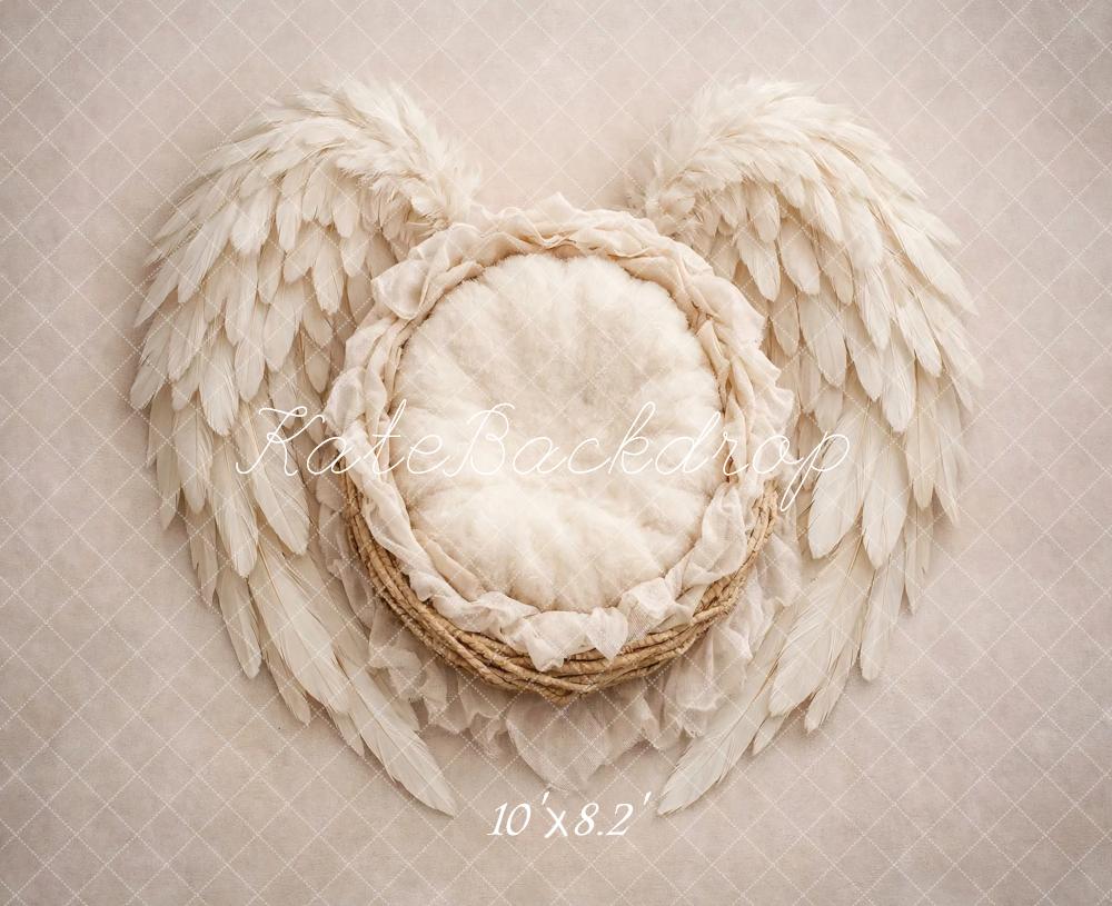 Kate Angel Wings Fluffy Nest Beige Backdrop Designed by Vertigo Productions - Image 6