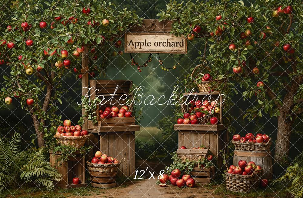 Kate Apple Orchard Baskets Wooden Crates Backdrop Designed by Emetselch - Image 8