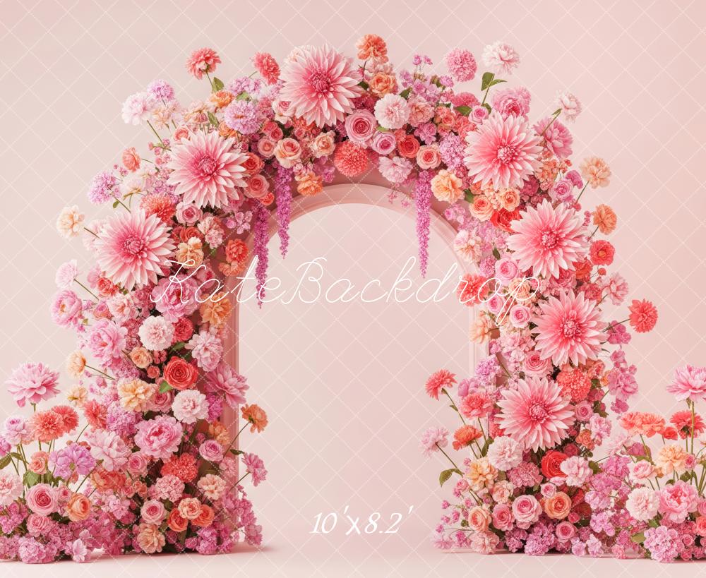 Kate Pink Flowers Arch Fleece Backdrop Designed by Patty Robert - Image 3