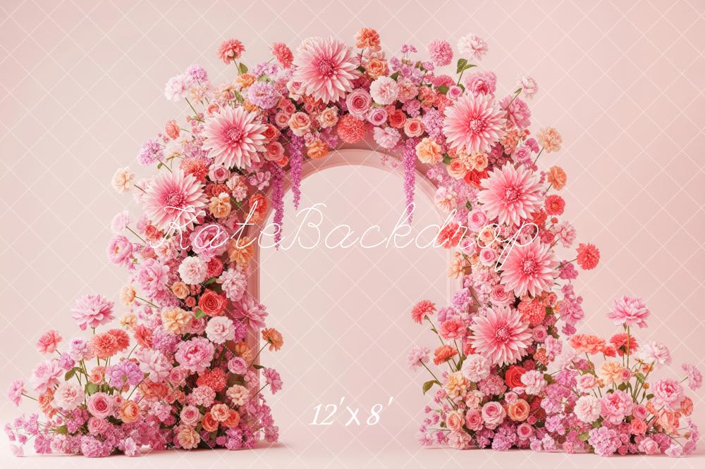 Kate Pink Flowers Arch Fleece Backdrop Designed by Patty Robert - Image 4