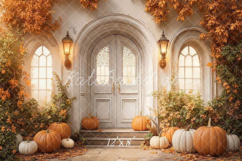 Kate Autumn Pumpkins Archway Lanterns Backdrop Designed by Emetselch - Image 8