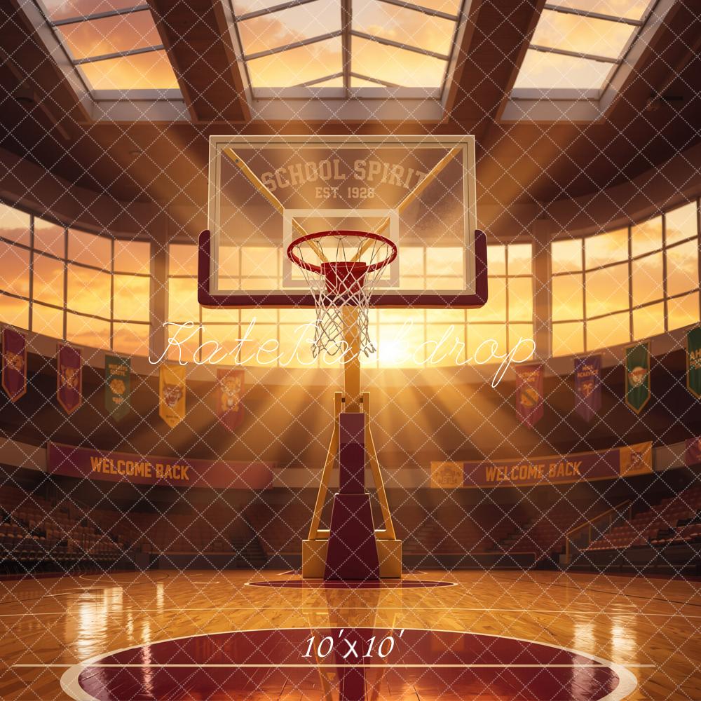 Kate Back To School Basketball Court Banners Backdrop Designed by Emetselch - Image 7