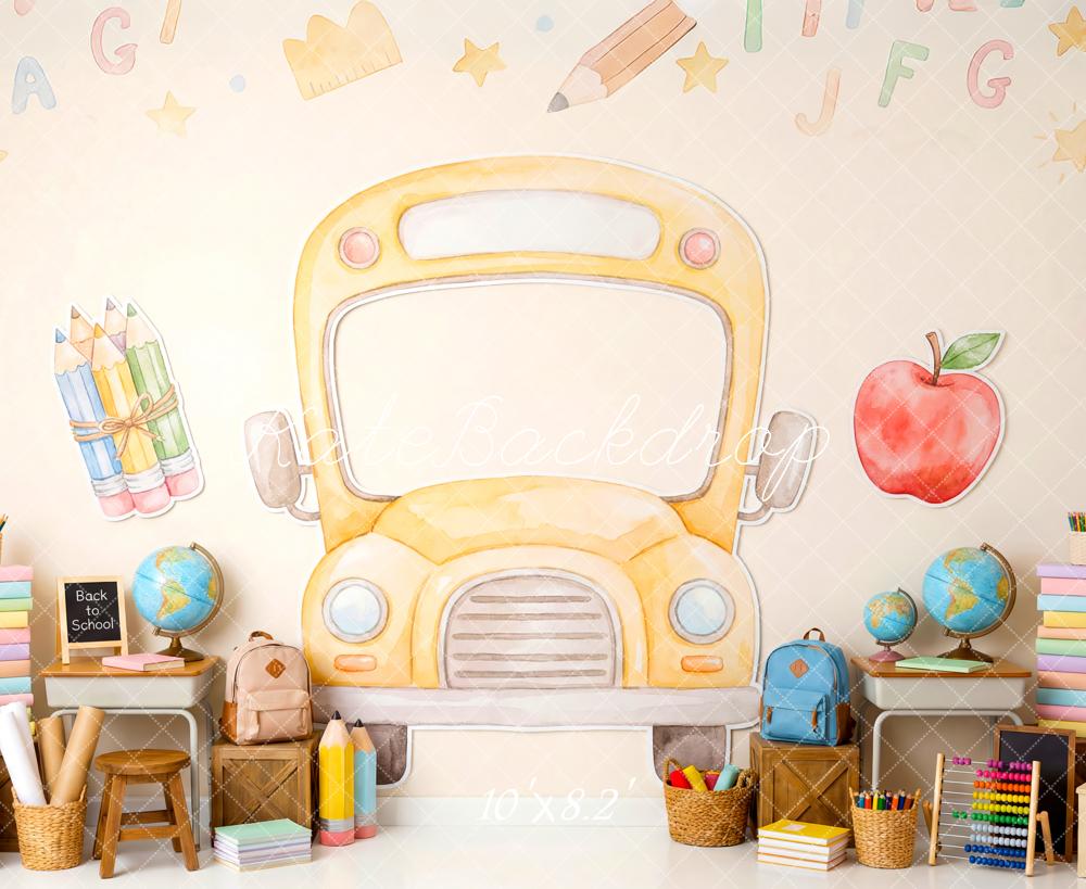 Kate Back To School Bus Classroom Supplies Backdrop Designed by Patty Robert - Image 6