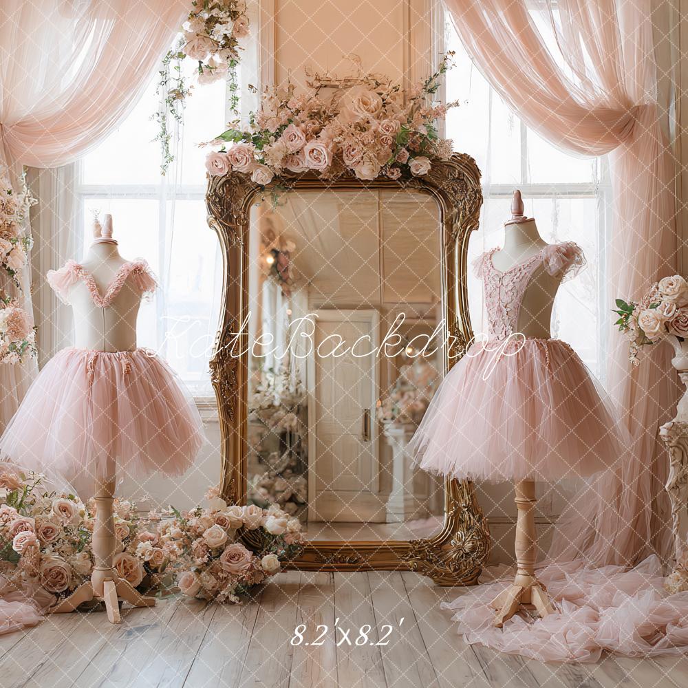 Kate Ballet Dress Pink Floral Mirror Backdrop Designed by Ashley Paul - Image 5