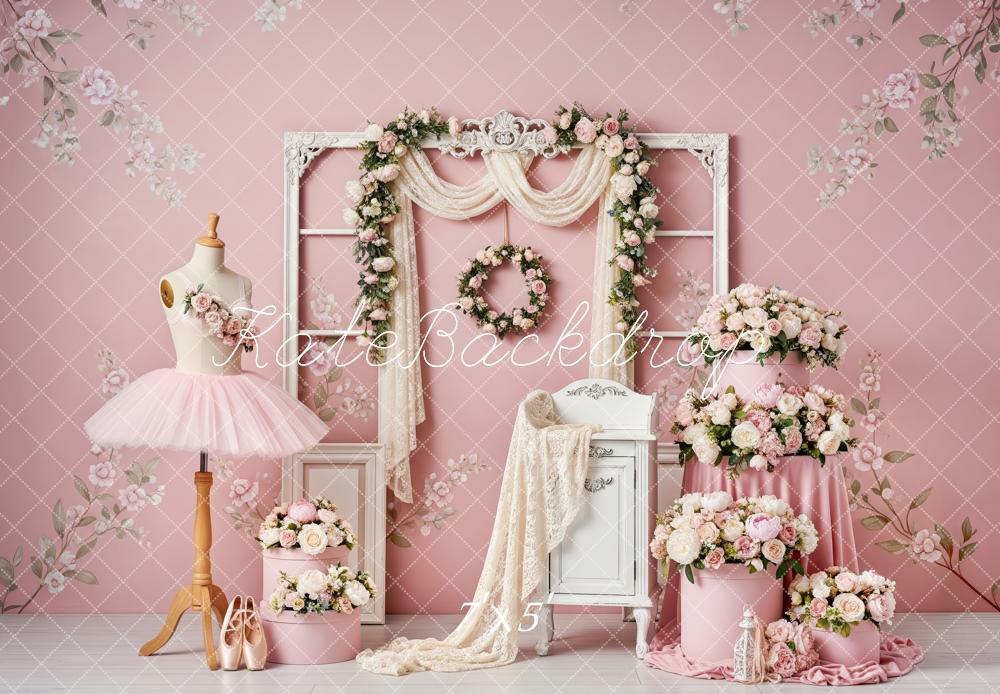 Kate Ballet Pink Dress Vintage Backdrop Designed by Patty Robert