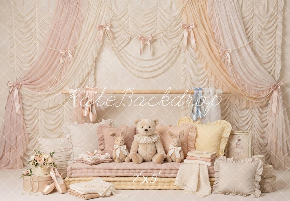 Kate Ballet Soft Toys Pastel Drapes Backdrop Designed by Patty Robert