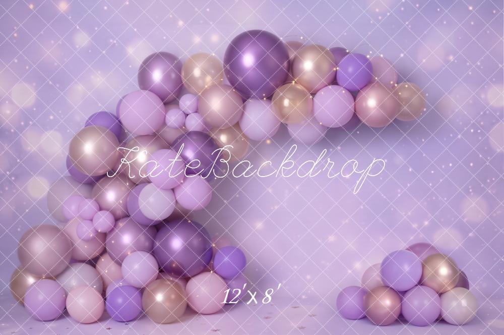 Kate Balloon Arch Pastel Bokeh Fleece Backdrop Designed by Emetselch - Image 4