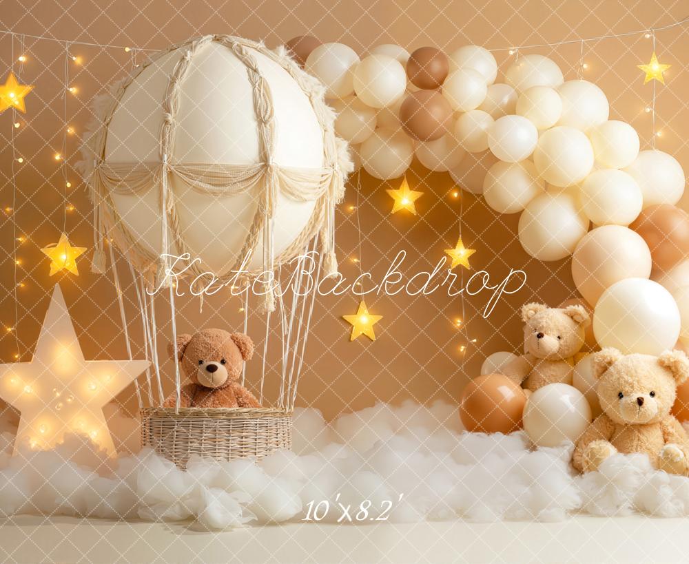Kate Cake Smash Teddy Bears Star Lights Balloons Backdrop Designed by Emetselch - Image 8