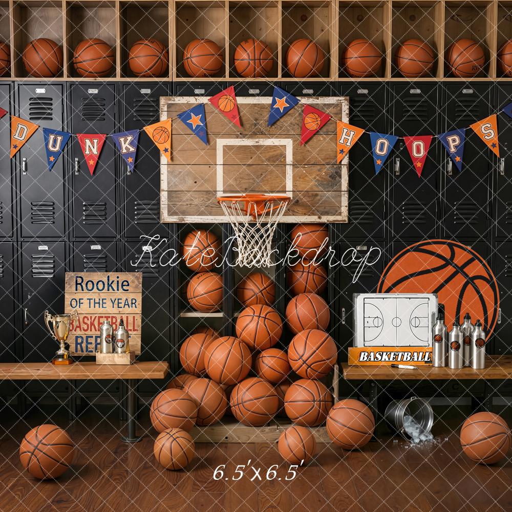 Kate Sport Basketball Locker Bench Net Backdrop Designed by Emstselch - Image 2