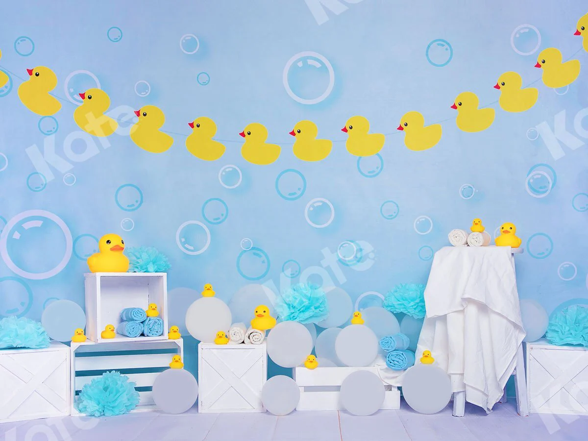 Kate Bathtime Duck Blue Backdrop Designed by Jia Chan Photography
