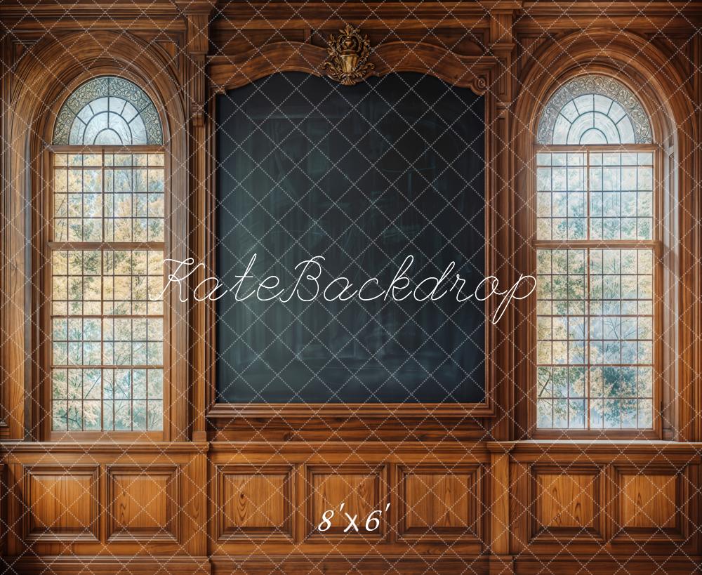 Kate Blackboard Windows Vintage Fleece Backdrop Designed by Emetselch