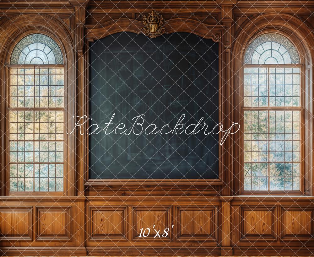 Kate Blackboard Windows Vintage Fleece Backdrop Designed by Emetselch - Image 3