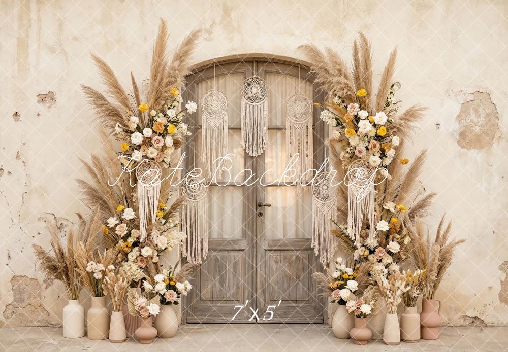 Kate Bohemian Pampas Grass Dreamcatchers Backdrop Designed by Patty Robert