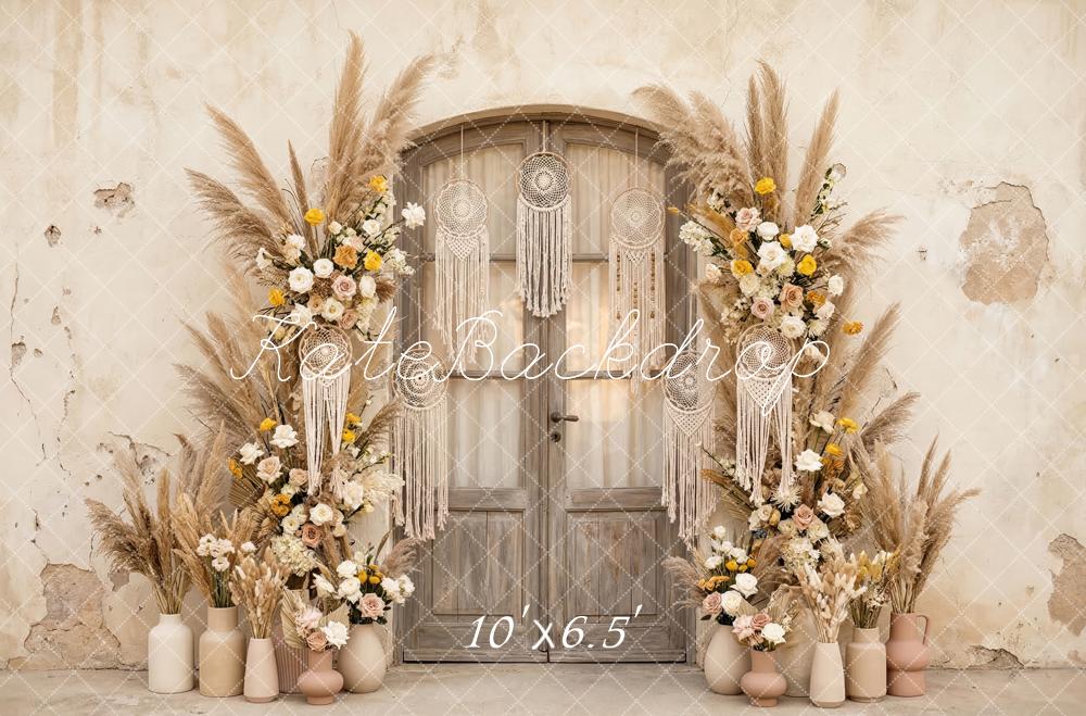 Kate Boho Arch Door Dreamcatcher Fleece Backdrop Designed by Patty Robert - Image 2