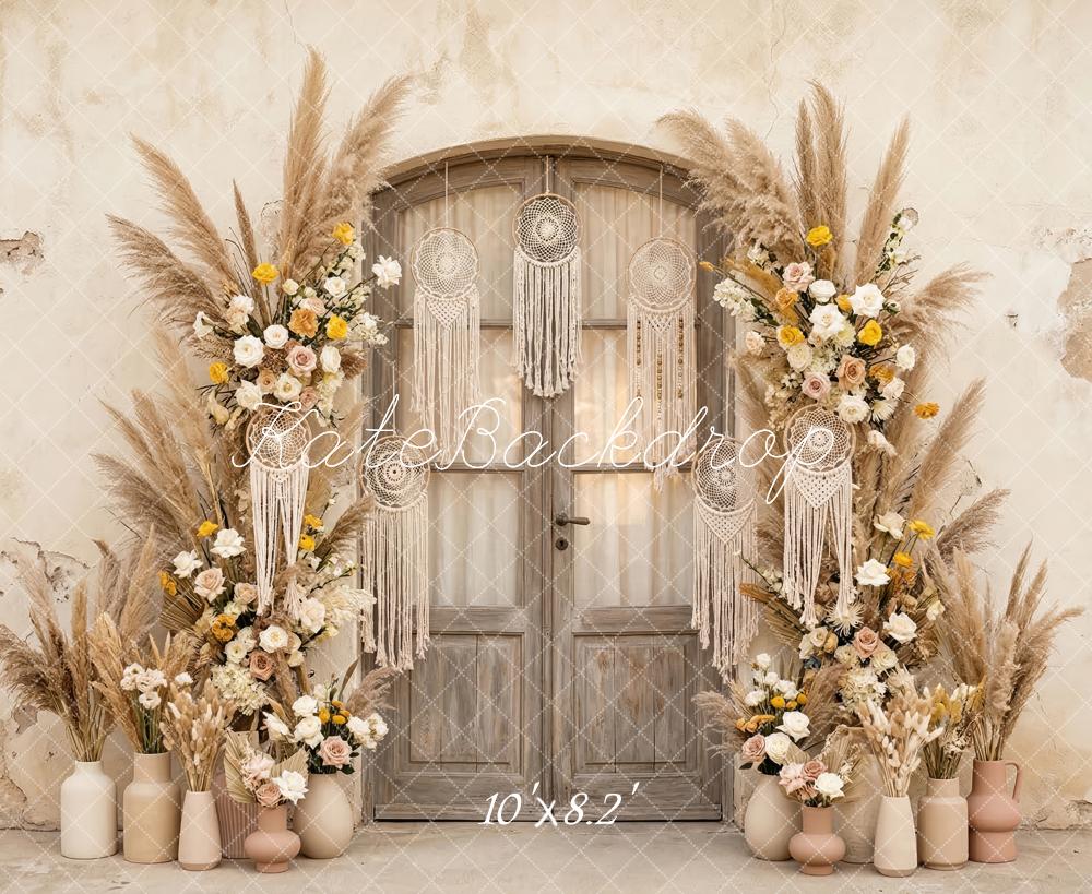 Kate Boho Arch Door Dreamcatcher Fleece Backdrop Designed by Patty Robert - Image 3