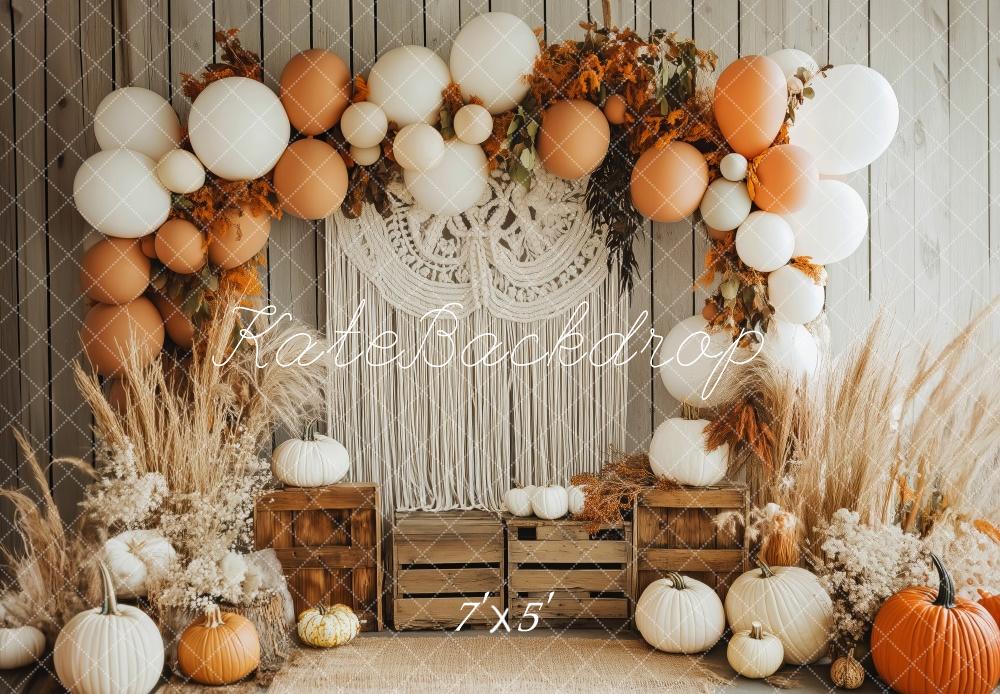 Kate Boho Autumn Pumpkin Balloon Backdrop Designed by Patty Robert