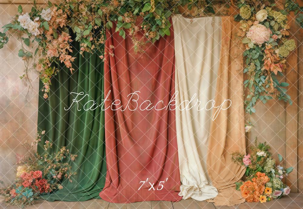 Kate Boho Floral Drapes Backdrop Designed by Emetselch