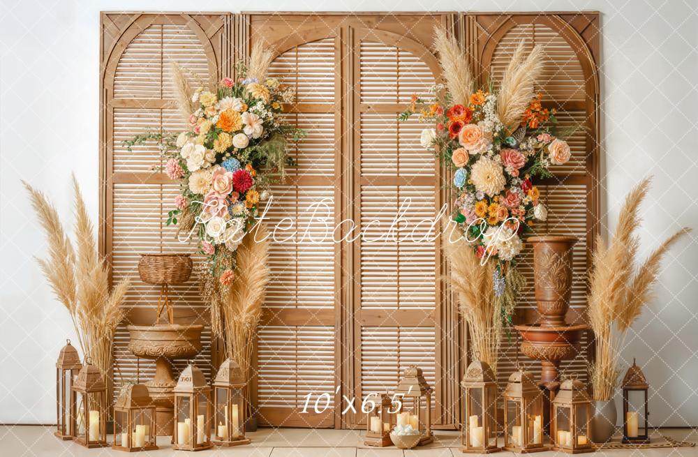 Kate Boho Floral Arch Lanterns Backdrop Designed by Emetselch - Image 4