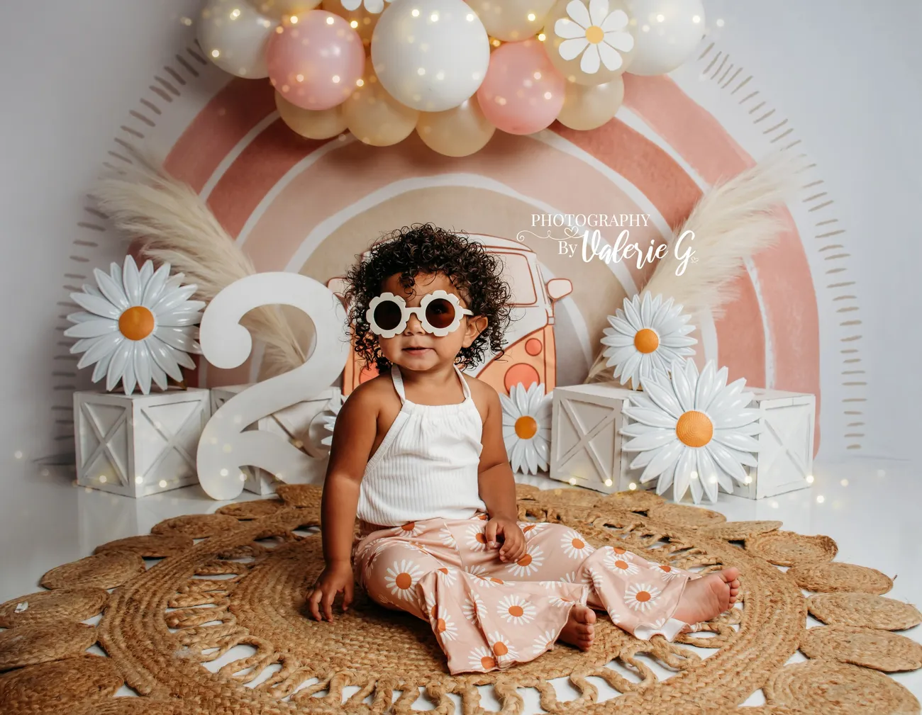 Kate Boho Rainbow Fleece Backdrop Designed by Mandy Ringe Photography - Image 11
