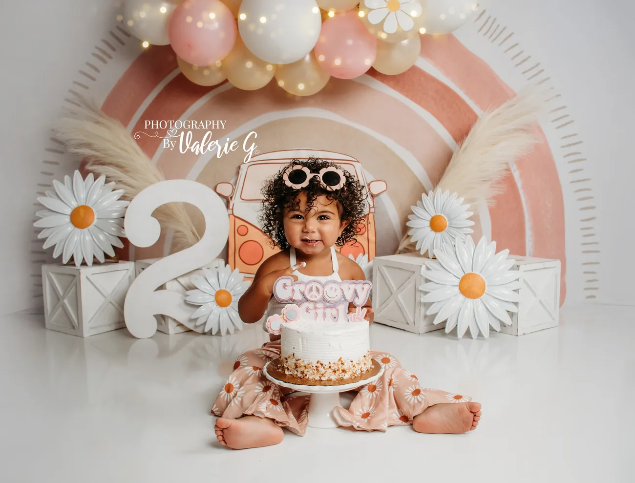 Kate Boho Rainbow Fleece Backdrop Designed by Mandy Ringe Photography - Image 3