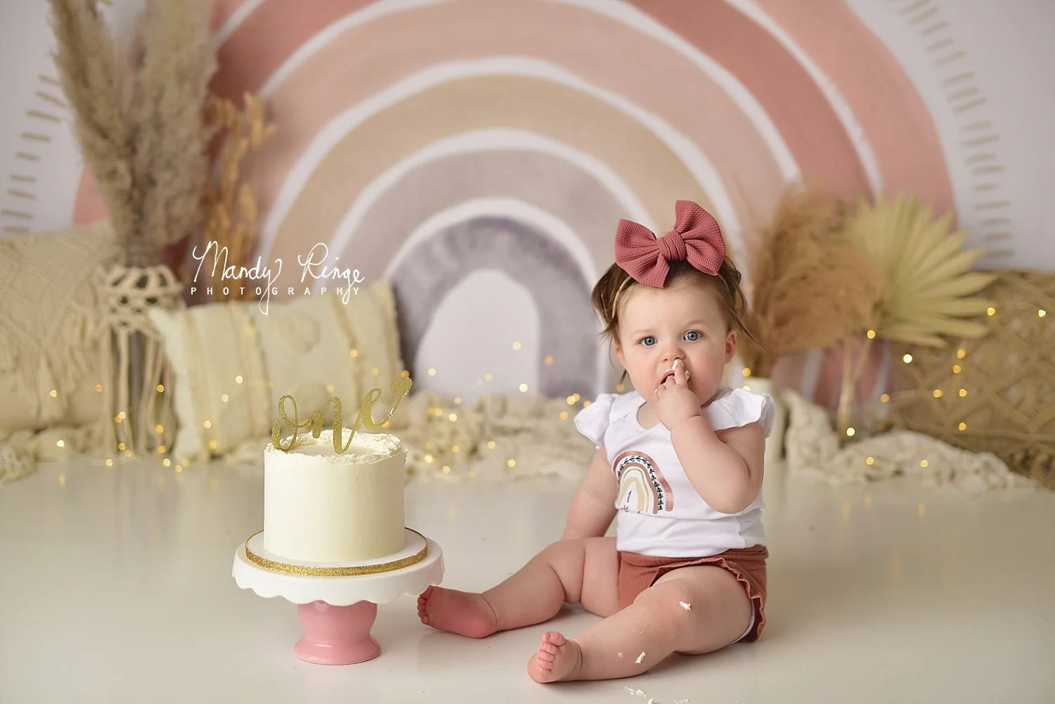 Kate Boho Rainbow Fleece Backdrop Designed by Mandy Ringe Photography - Image 4