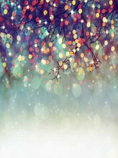 Kate Branch Bokeh Backdrop Color Glitter for Christmas