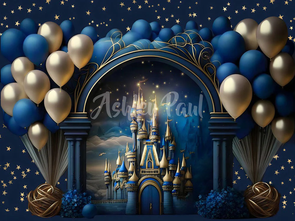 Kate Castle Blue Prince Birthday Fleece Backdrop Designed by Ashley Paul - Image 3