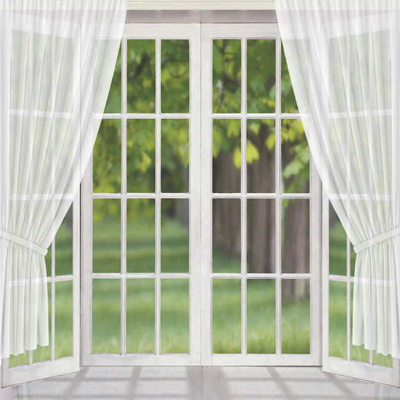 Kate Window View White Curtain Spring Backdrop Designed by JS Photography - Image 8
