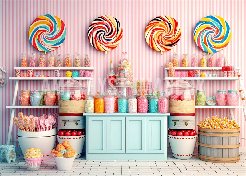 Kate Children Sweet Candy Backdrop Designed by Angela Marie Photography - Image 2