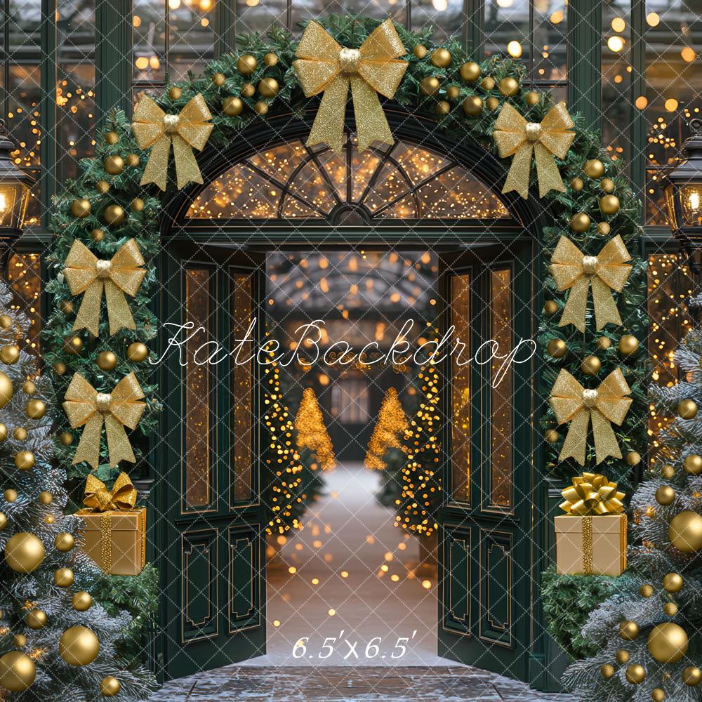 Kate Christmas Arch Garland Golden Ornaments Backdrop Designed by Mini MakeBelieve - Image 2