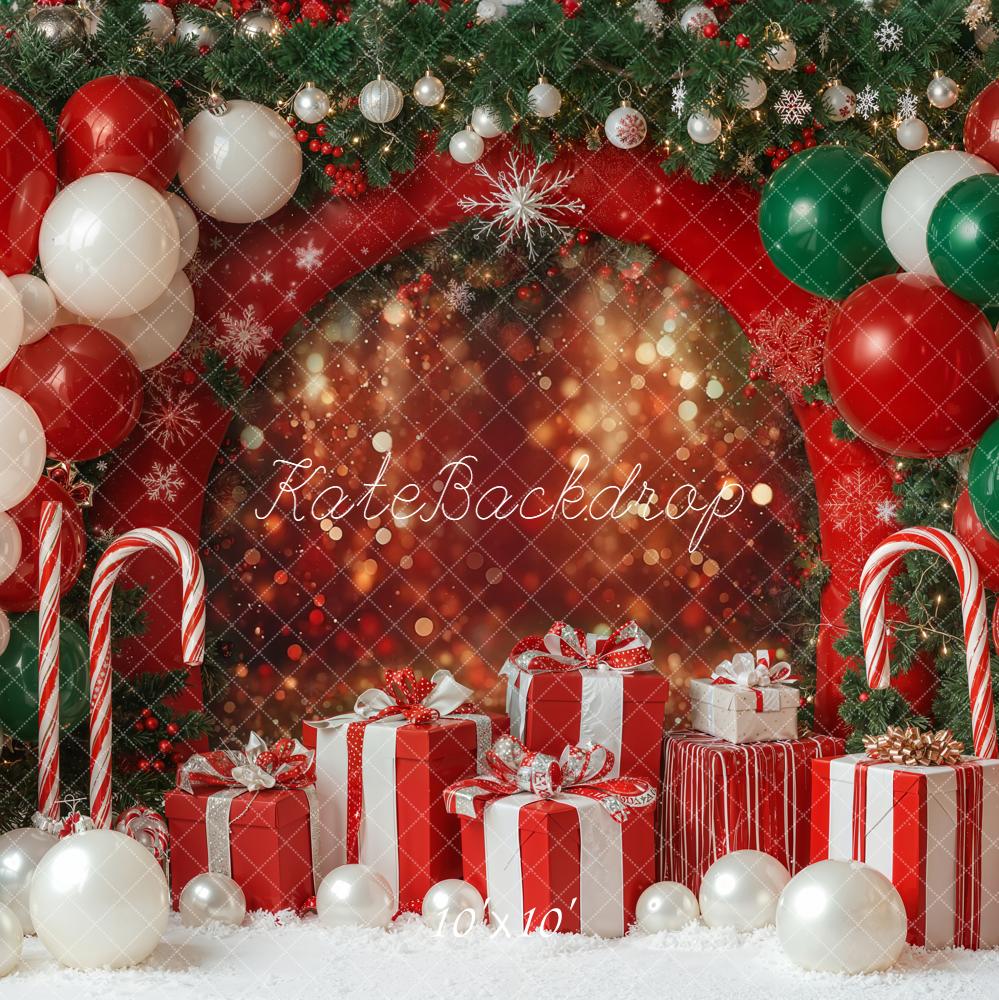 Kate Christmas Bokeh Balloons Gifs Candy Canes Backdrop Designed by Emetselch - Image 7