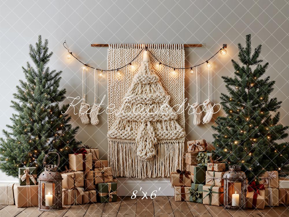 Kate Christmas Cozy Tree Garland Presents Backdrop Designed by Emetselch - Image 3