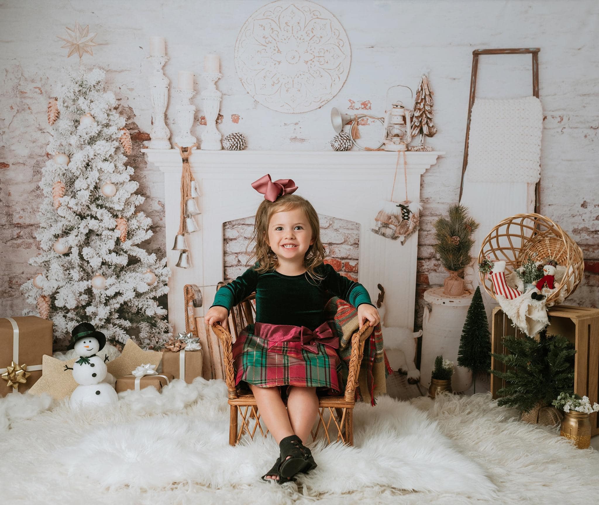 Kate Christmas Decorations Brick Room Backdrop Designed By Pine Park Collection