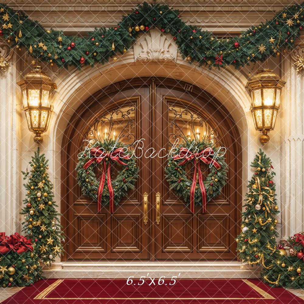 Kate Christmas Door Garland Trees Decorations Backdrop Designed by Emetselch - Image 2
