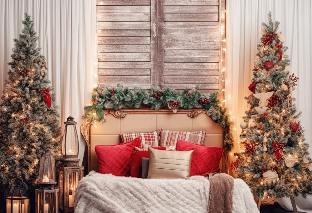 Kate Christmas Headboard Tree Boudoir Backdrop for Photography - Image 2
