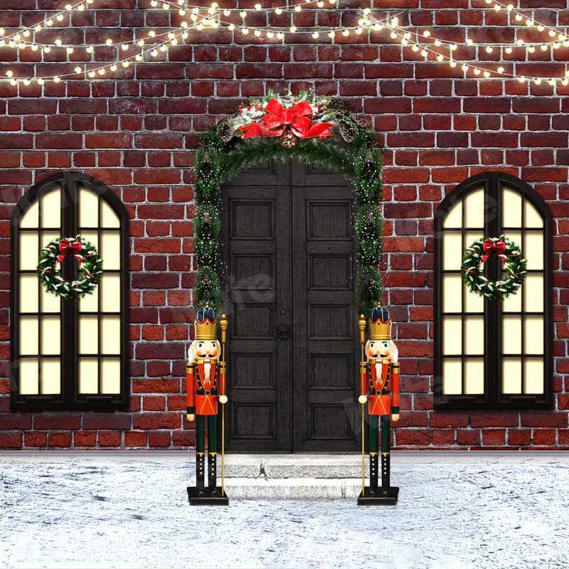 Kate Christmas House with Neno Lights Beefeaters Backdrop for Photography Designed by JFCC - Image 2
