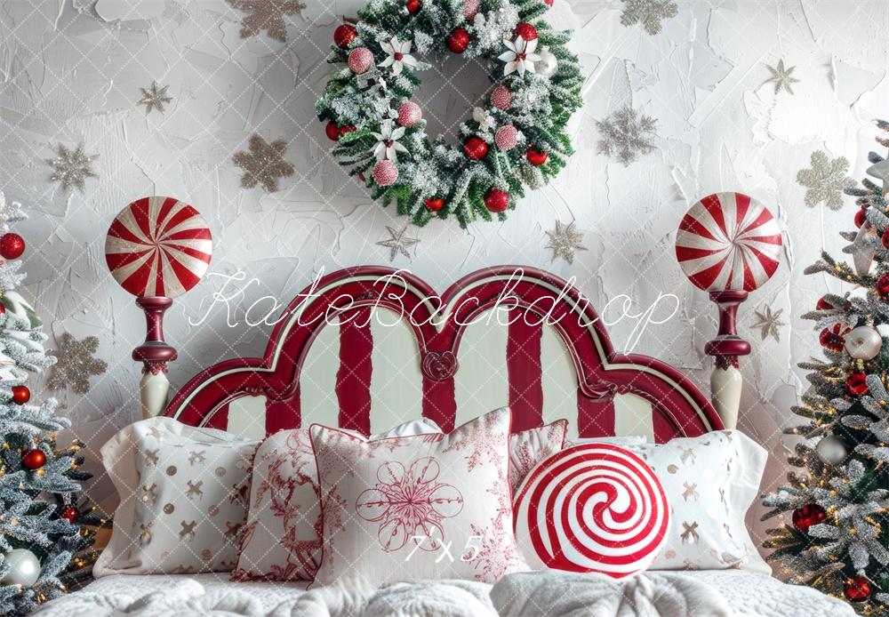 Kate Christmas Headboard Peppermint Backdrop Designed by Mini MakeBelieve