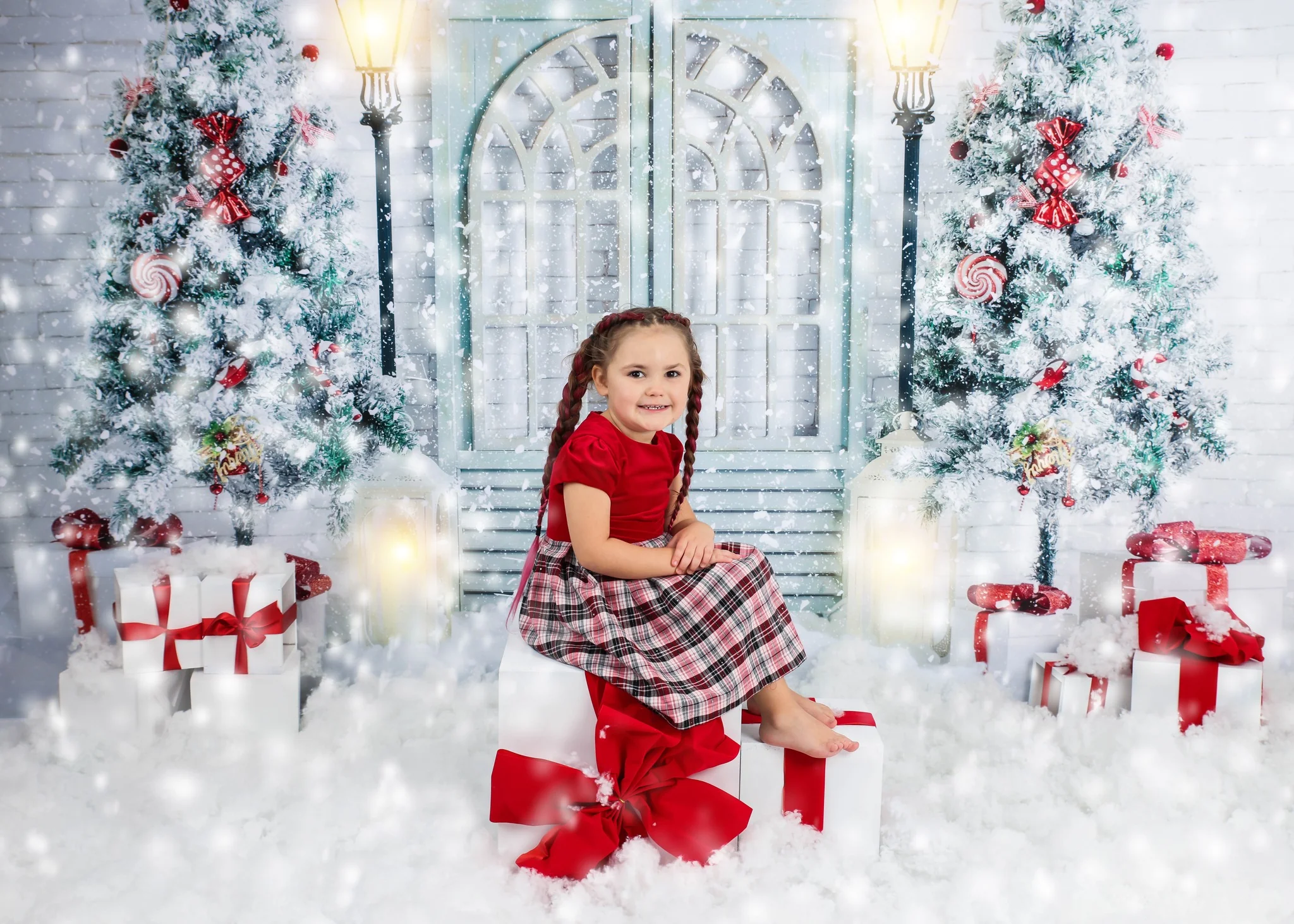Kate Christmas Snowy Trees Backdrop Designed by Uta Mueller Photography