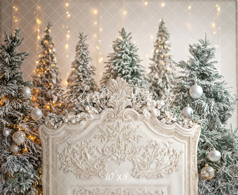 Kate Christmas Headboard Snowy Trees Backdrop Designed by Emetselch - Image 6