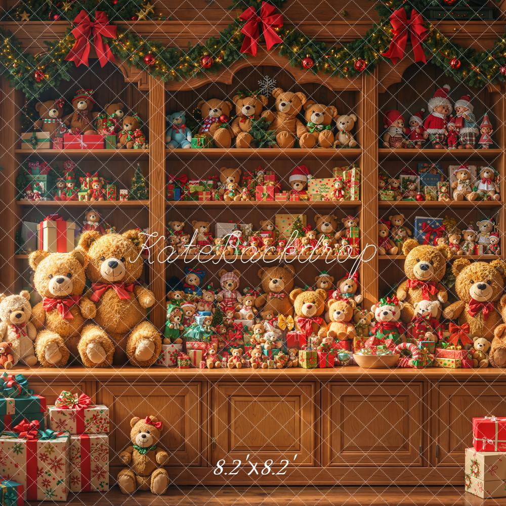 Kate Christmas Teddy Bears Cabinet Gifts Backdrop Designed by Emetselch - Image 3