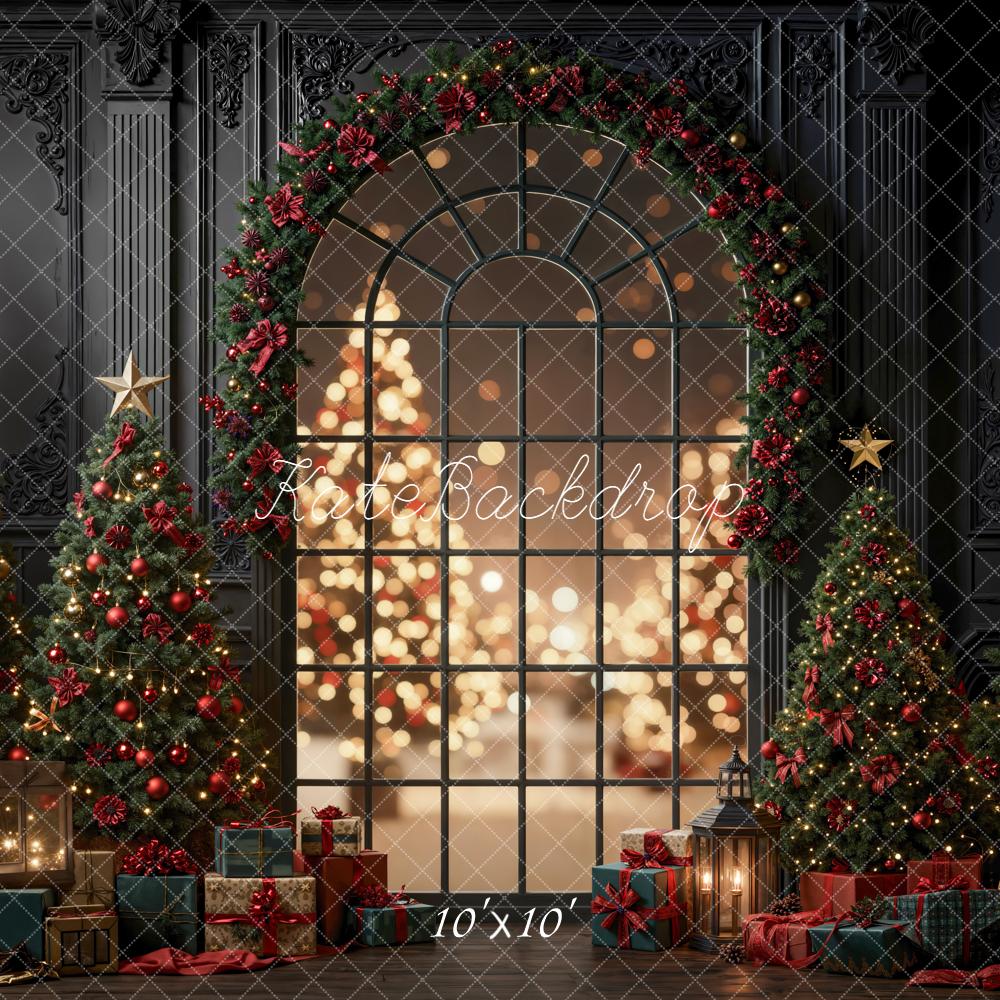 Kate Christmas Tree Garland Presents Window Bokeh Backdrop Designed by Emetselch - Image 8