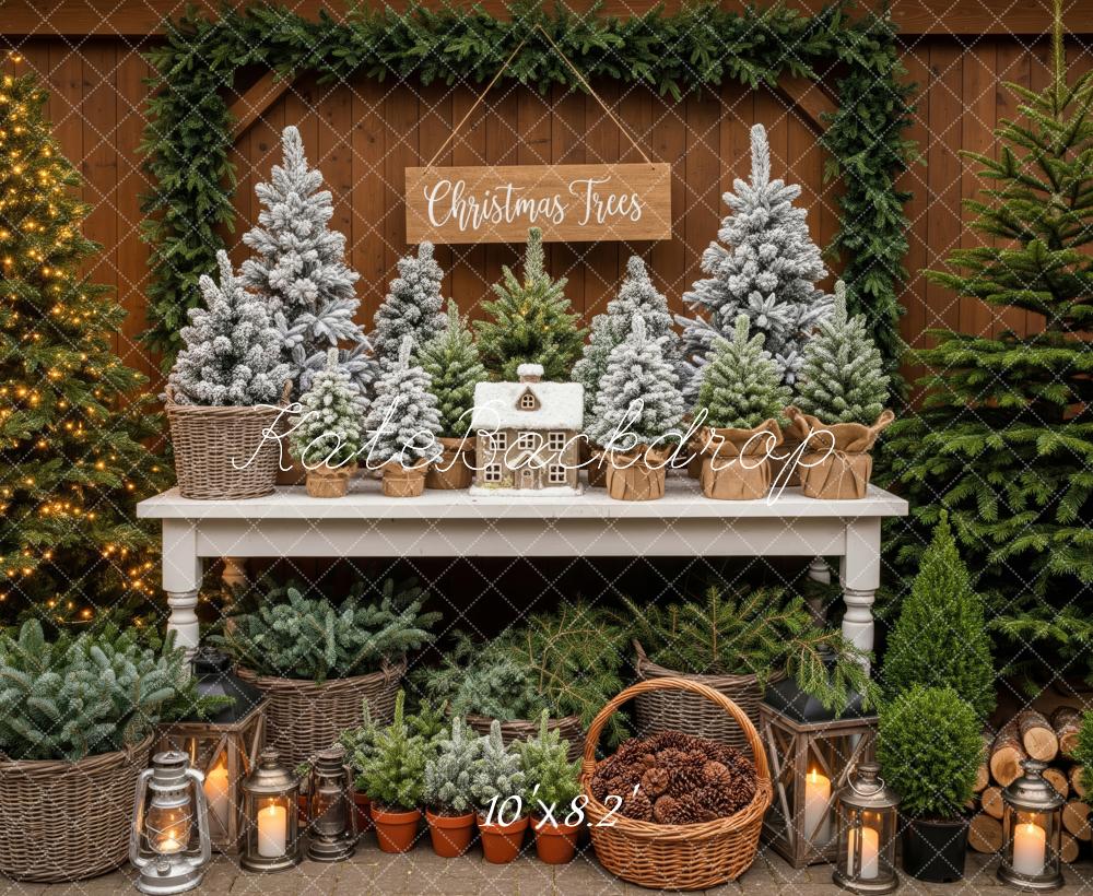 Kate Christmas Trees Table Garland Lanterns Fleece Backdrop Designed by Patty Robert - Image 3