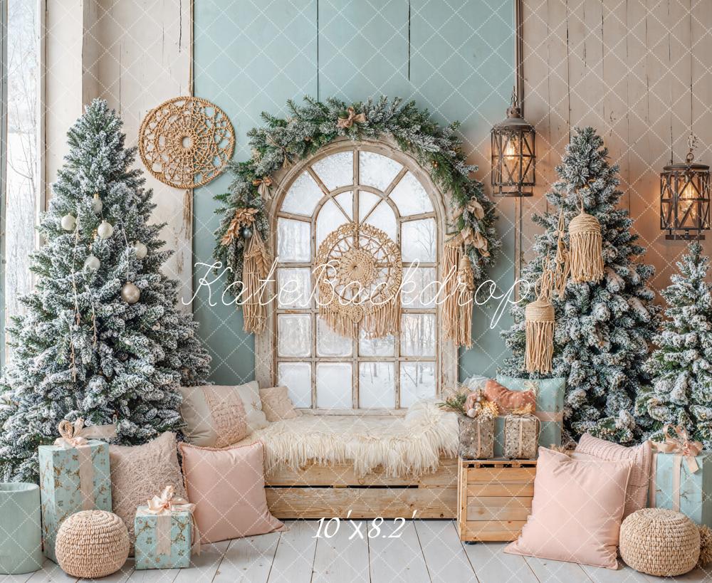 Kate Christmas Trees Window Room Backdrop Designed by Emetselch - Image 6